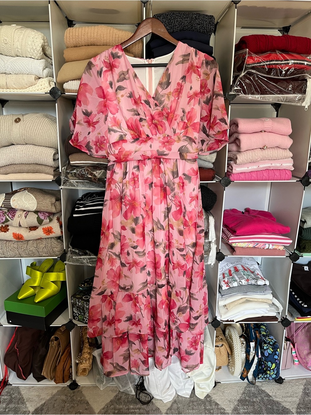 NWOT Floral Chiffon Dress